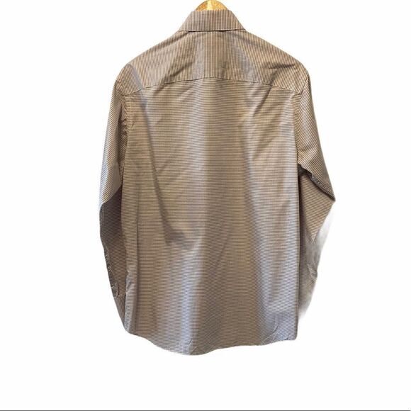 MENS CALVIN KLEIN White Purple Plaid Button Shirt - Picture 3 of 9